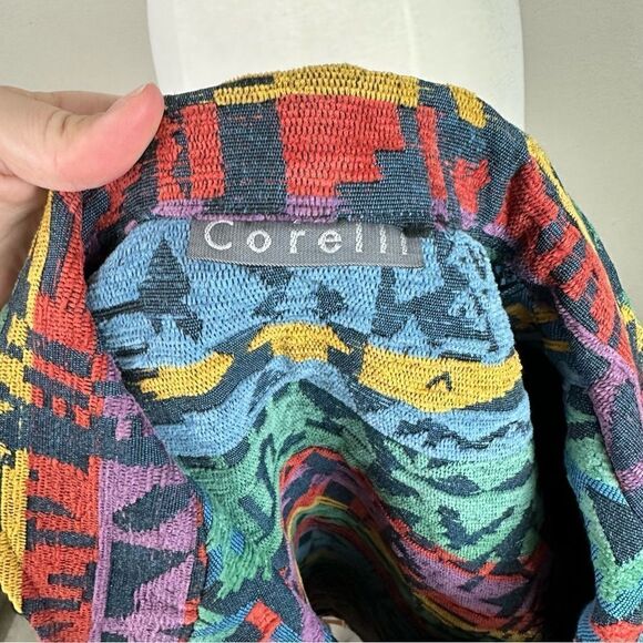 Vintage Western Aztec Tapestry Western Cowboy Cowgirl Blazer Jacket Southwest - Picture 9 of 10